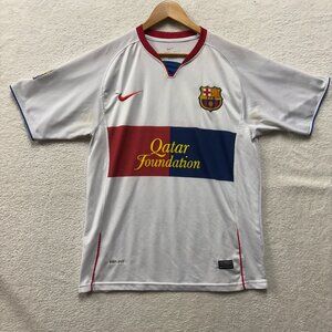 Nike FC Barcelona Soccer Jersey White Number 14 *READ*